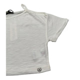 Please Top Mezza Manica Tinta Unita per Bambina MBG3030G72 BIANCO PLEASE 