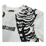 Just Cavalli T-Shirt Girocollo Tinta Unita con Logo per Neonato JIP26130TS BIANCO JUST CAVALLI 