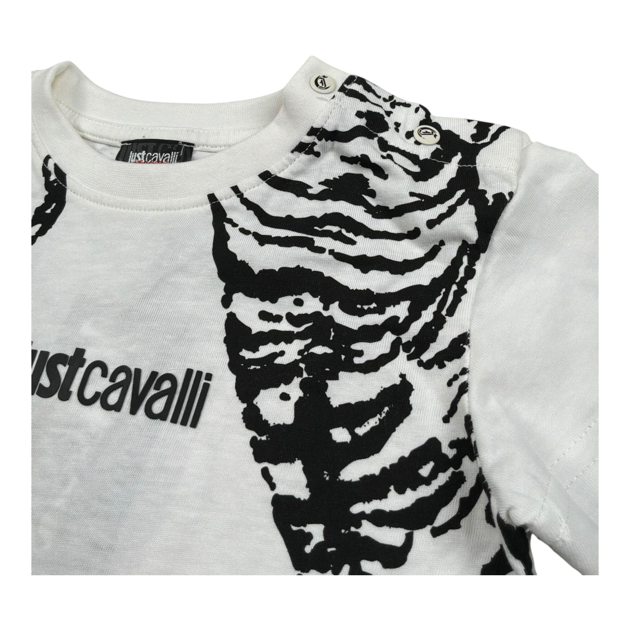 Just Cavalli T-Shirt Girocollo Tinta Unita con Logo per Neonato JIP26130TS BIANCO JUST CAVALLI 