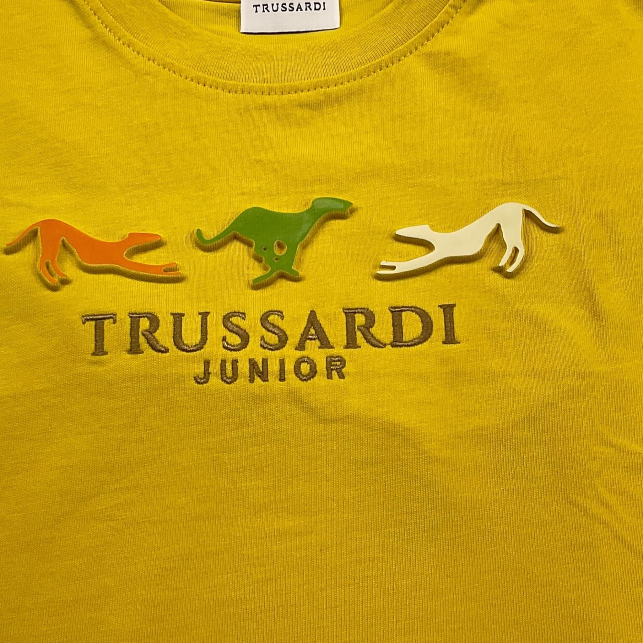 Trussardi T-Shirt Tinta Unita con Stampa per Neonato TIP25020TS GIALLO TRUSSARDI 