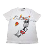 Butnot Einfarbiges Rundhals-T-Shirt mit Aufdruck in Weiß für Jungen