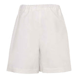 Dou Dou Short Tinta Unita con Elastico In Vita per Bambina DQ6P59 BIANCO DOU DOU 