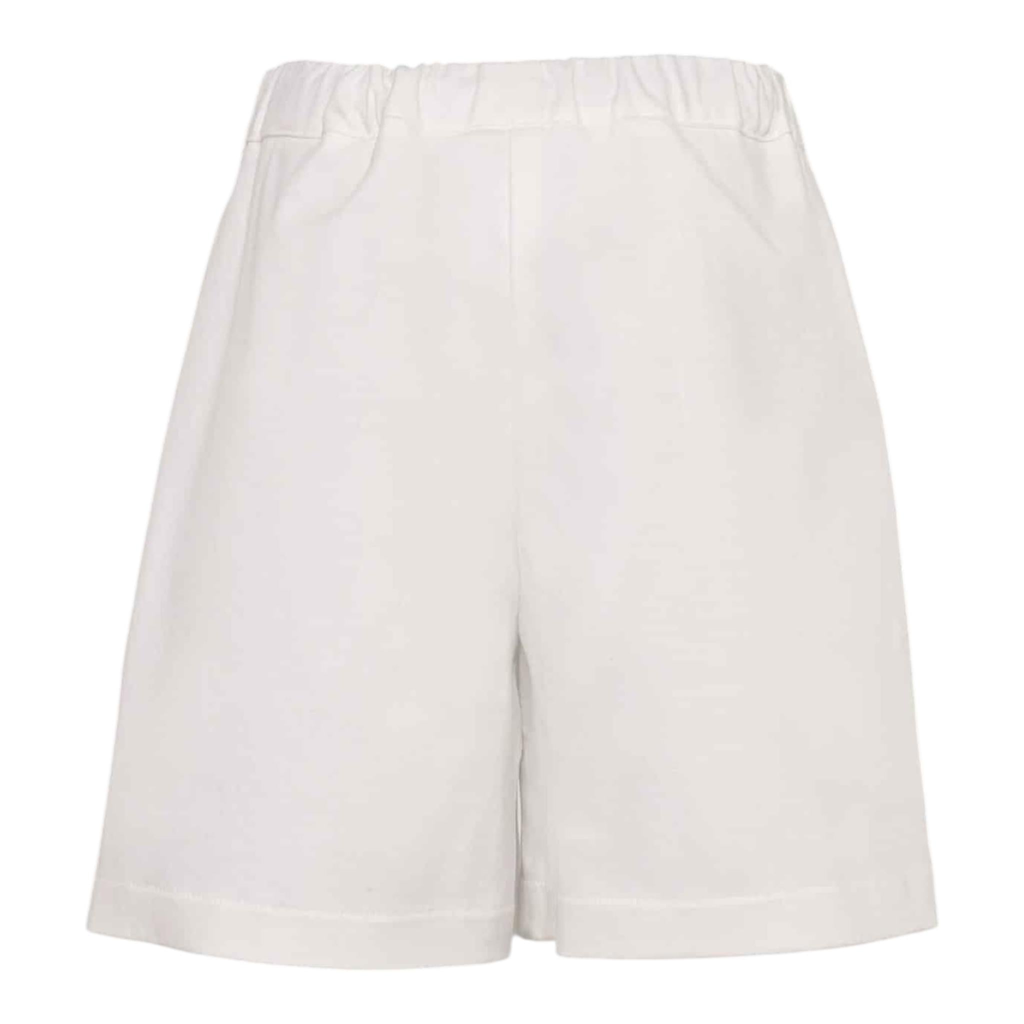Dou Dou Short Tinta Unita con Elastico In Vita per Bambina DQ6P59 BIANCO DOU DOU 