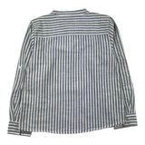 Chicco Langarmshirt Streifenmuster Koreanischer Kragen Weiß/Blau Für Jungen