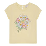 Monnalisa T-Shirt Girocollo Tinta Unita Stampa  per Neonata 39E612 GIALLO MONNALISA 
