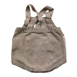 Chicco Beige gestreifter Strick-Strampler für Neugeborene