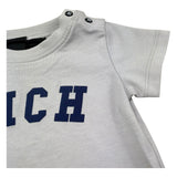 John Richmond Completo 2 Pezzi T-Shirt-Bermuda per Neonato RIP26022CJ GRIGIO/BLU JOHN RICHMOND 