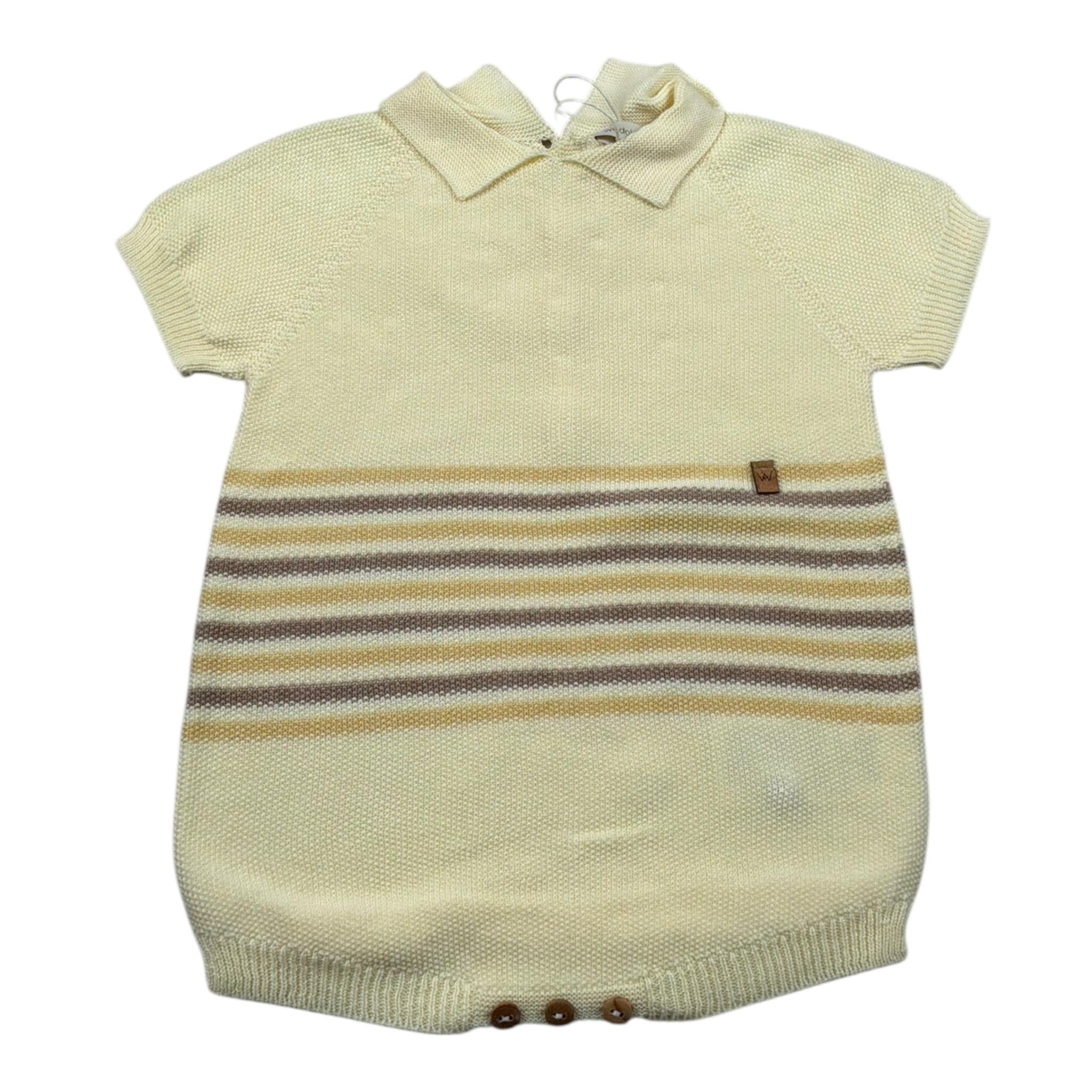 Wedoble Pagliaccetto Mezza Manica Tinta Unita per Neonato V2507305R GIALLO WEDOBLE 