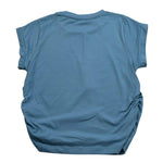 Hinnominate T-Shirt Tinta Unita con Arricci Laterali per Bambina 3646MY00199X AZZURRO POLVERE HINNOMINATE 