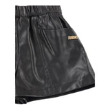 LIU JO short tinta unita in ecopelle Nero per Bambina KF4012E0392J NERO LIU JO 