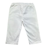 Minibanda Pantalone Tinta Unita con Elastico In Vita per Neonato 3B616 BIANCO MINIBANDA 