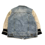 Yes London Giubbino In Denim Tinta Unita con Maniche In Contrasto per Bambino JR0043 AZZURRO YES LONDON 