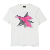 Diadora Rundhals-T-Shirt einfarbig mit Kontrastdruck Creme für Mädchen