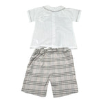 Malvi & Co Completo 2 Pezzi Camicia-Salpette Bianco per Neonato S24I130STLQ BIANCO MALVI & CO 