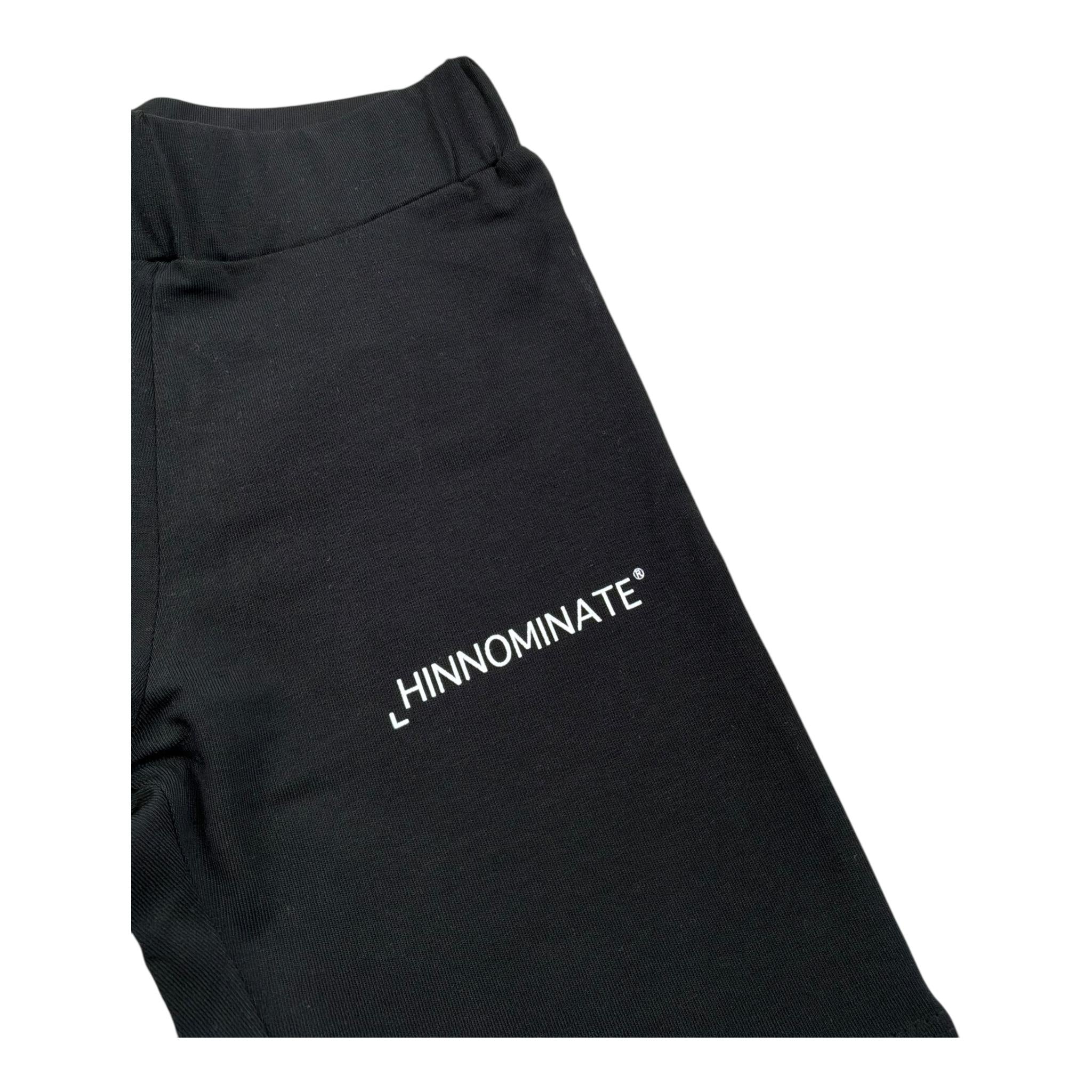 Hinnominate Leggins Ciclista Tinta Unita con Stampa per Bambina 3646P00030 NERO HINNOMINATE 