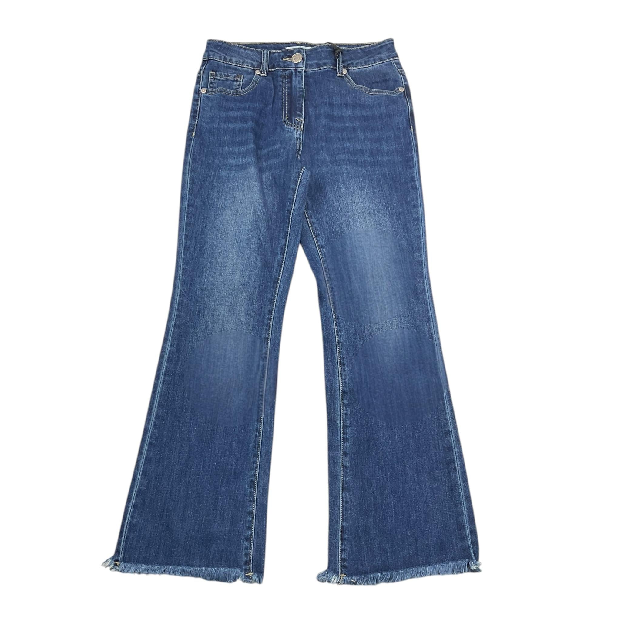 TO be too jeans tinta unita con girovita regolabile modello a zampa Blu per Bambina TFJF24P479 BLU TO be too 