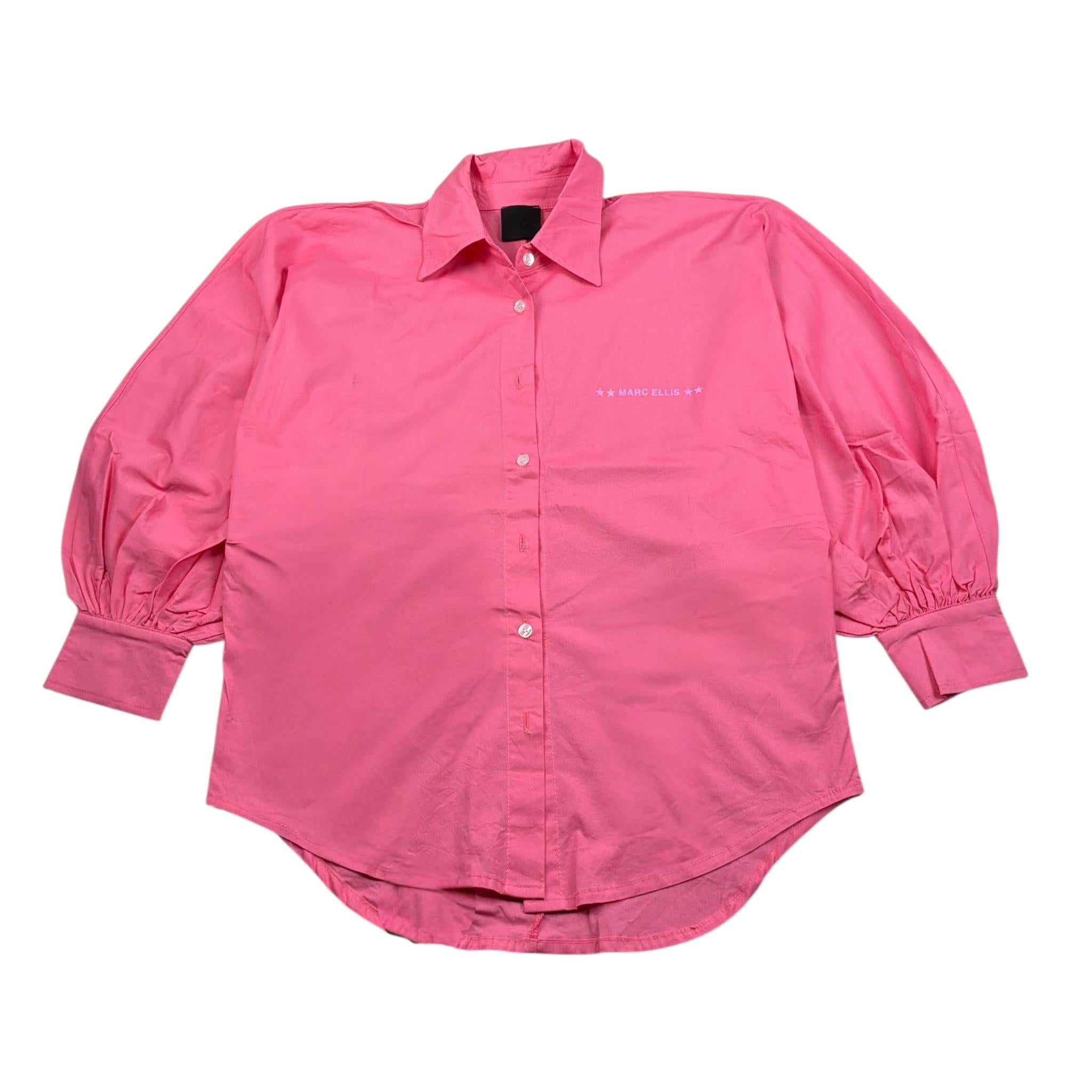 Marc Ellis Camicia Manica Lunga tinta unita con Logo Rosa per Bambina JMJSH15131 ROSA MARC ELLIS 