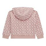 GUESS felpa con cappuccio tinta unita con stampa logo Rosa per Neonata K4BQ06KAD73N ROSA GUESS 