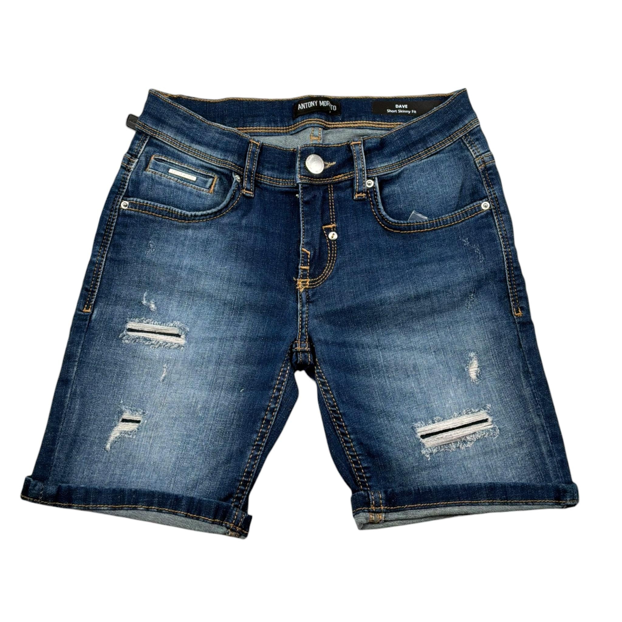 Antony Morato Bermuda Tinta Unita In Denim per Bambino MKDS00028XX BLU ANTONY MORATO 