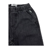 IL GUFO jeans tinta unit con elastico in vita Nero per Bambino A24PL427J0048 NERO IL GUFO 