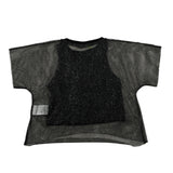Disclaimer T-Shirt Traforata con Top tinta unita Nero per Bambina 25EDK58542 NERO DISCLAIMER 