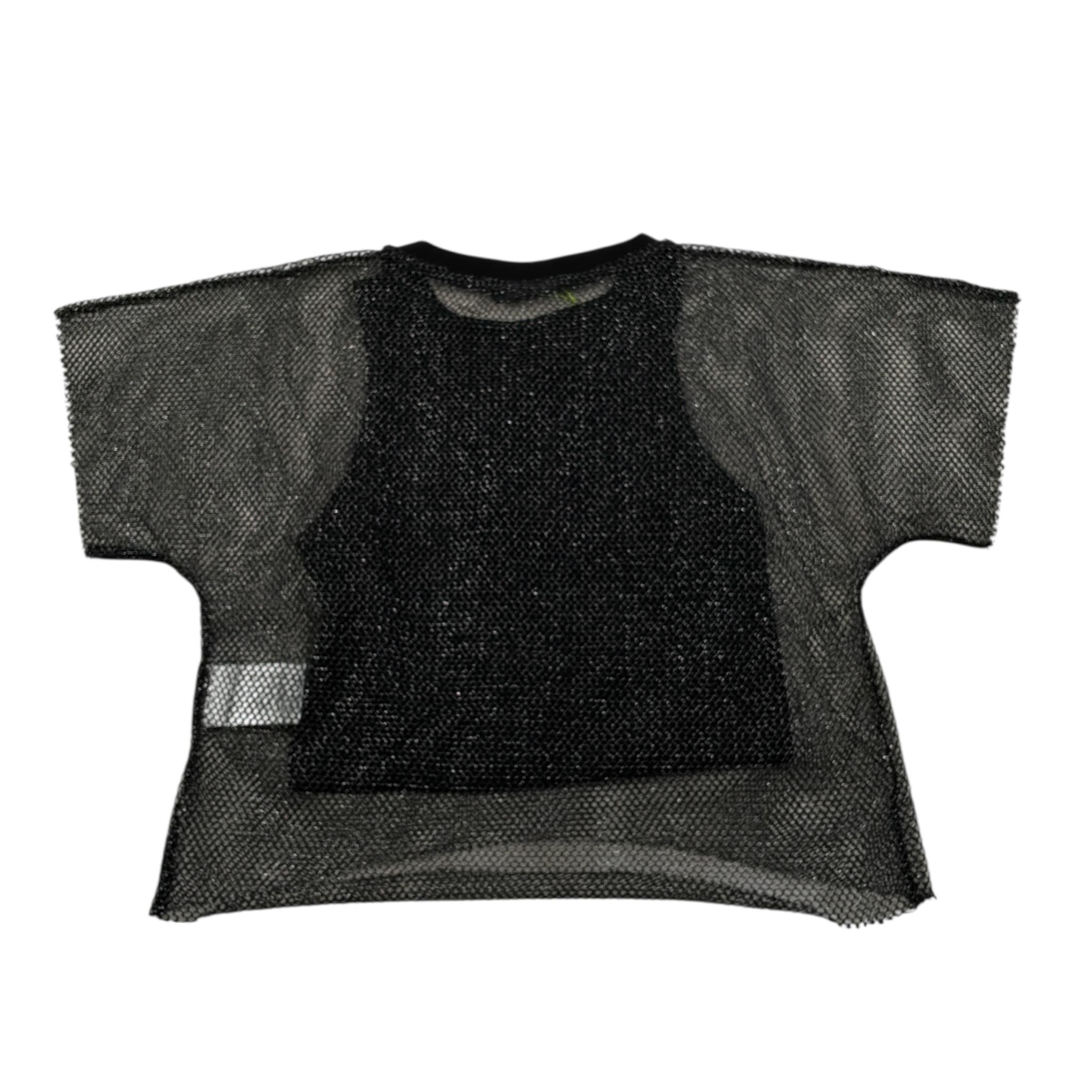 Disclaimer T-Shirt Traforata con Top tinta unita Nero per Bambina 25EDK58542 NERO DISCLAIMER 