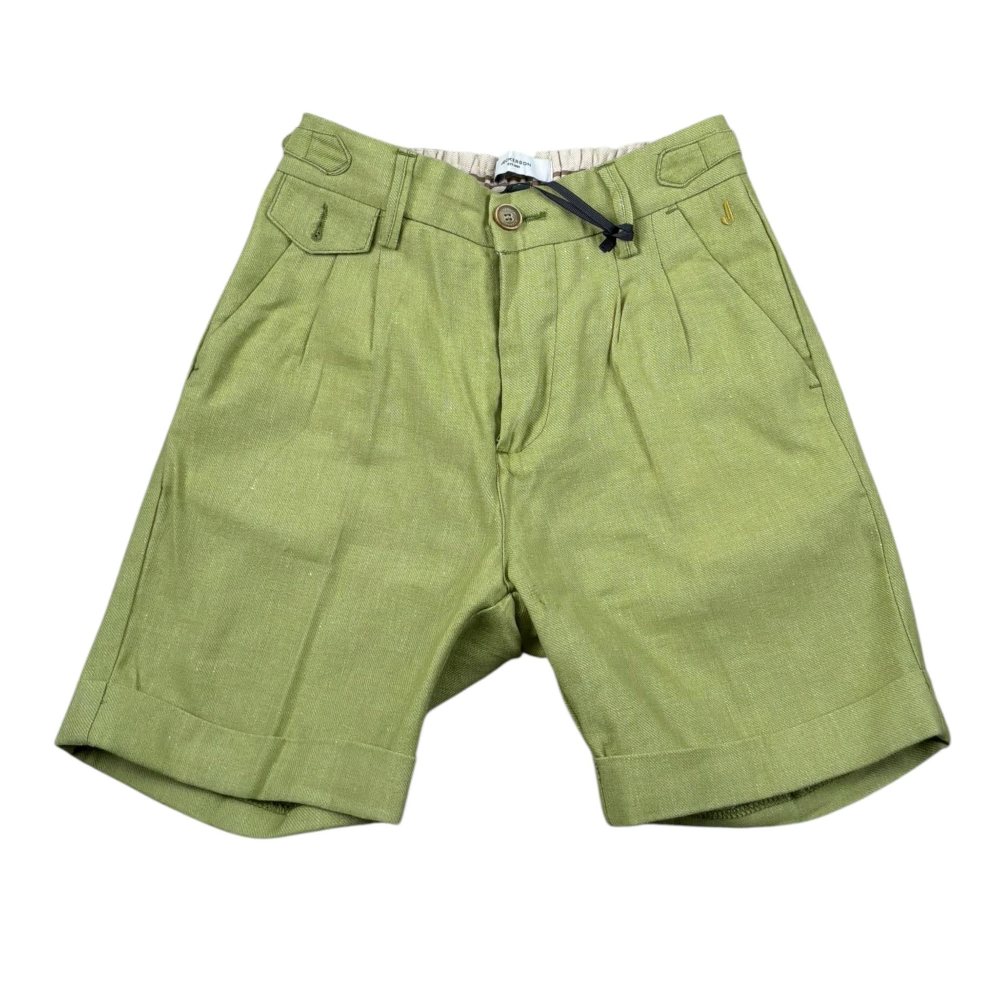 Jeckerson Bermuda Tinta Unita con Elastico In Vita per Bambino J3873 VERDE JECKERSON 