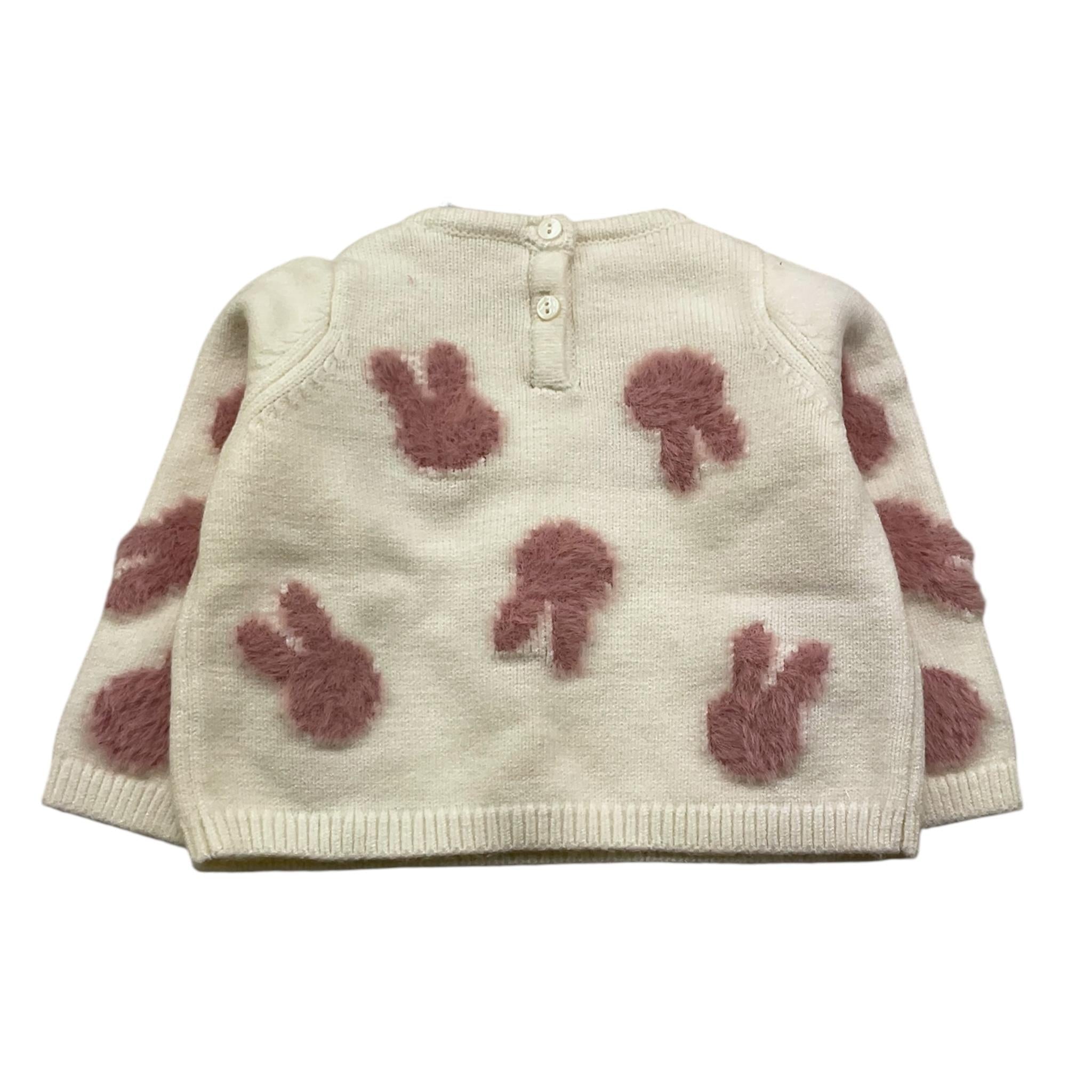 LIU JO maglia girocollo tinta unita con ricami Panna per Neonata HF4046 PANNA LIU JO 