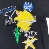 Cesare Paciotti T-Shirt Girocollo Tinta Unita con Stampa per Bambino TSP5106J NERO CESARE PACIOTTI 