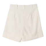 Fay Short Tinta Unita con Tasche Americane per Bambina FW6A49 PANNA FAY 
