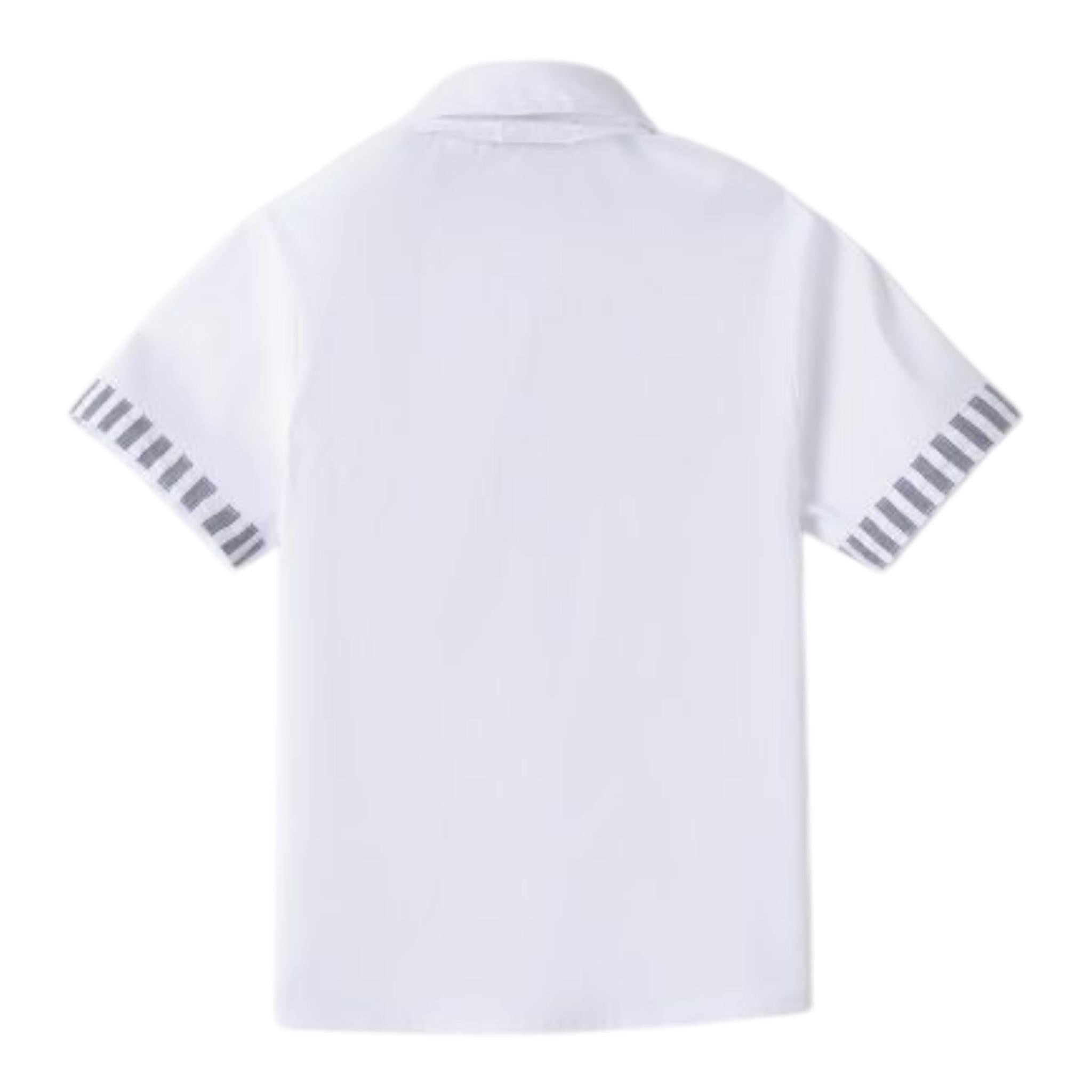 Sarabanda Camicia Tinta Unita con Cravatta per Bambino 0B132 BIANCO SARABANDA 