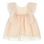 Abel & Lula Abito Tinta Unita Traforato per Neonata 5009 PESCA ABEL & LULA 