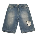 Bikkembergs Bermuda In Denim Tinta Unita con Girovita Regolabile per Bambino BK2494 BLU BiKKEMBERGS 