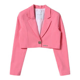 Gaelle Rosa Einfarbige Kurze Jacke für Mädchen
