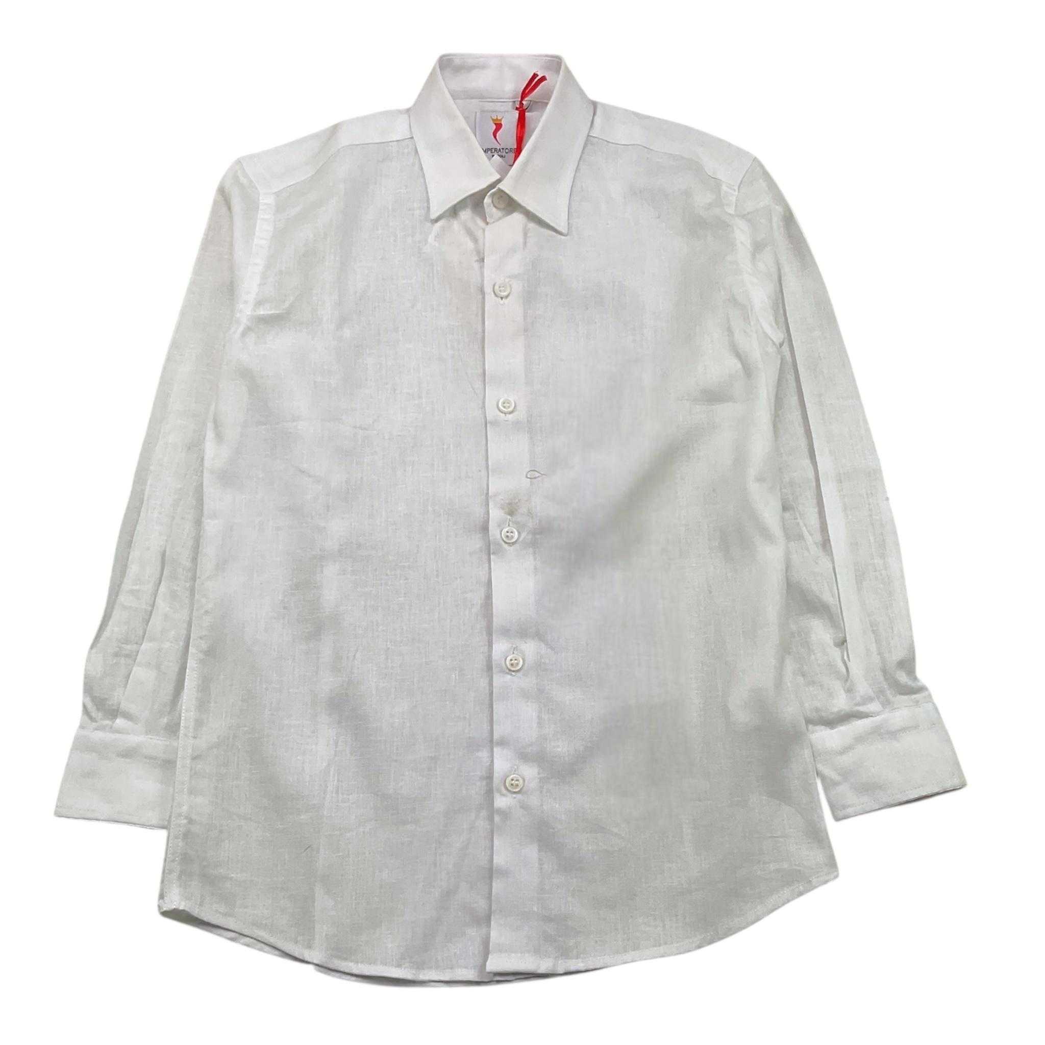 IMPERATORE NAPOLI camicia tinta unita con colletto  Bianco per Bambino ORIA BIANCO IMPERATORE NAPOLI 