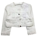 Lu Lu By Miss Grant Einfarbige Jeansjacke Weiß Für Mädchen