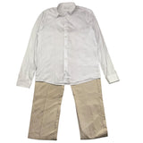 Carlo Pignatelli 2-teiliges Set Shirt-Hose zweifarbig weiß/beige für Neugeborene
