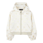 Karl Lagerfeld Felpa con Zip E Cappuccio Tinta Uita Beige per Bambina Z3048 BEIGE KARL LAGERFELD 