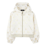 Karl Lagerfeld Felpa con Zip E Cappuccio Tinta Uita Beige per Bambina Z3048 BEIGE KARL LAGERFELD 