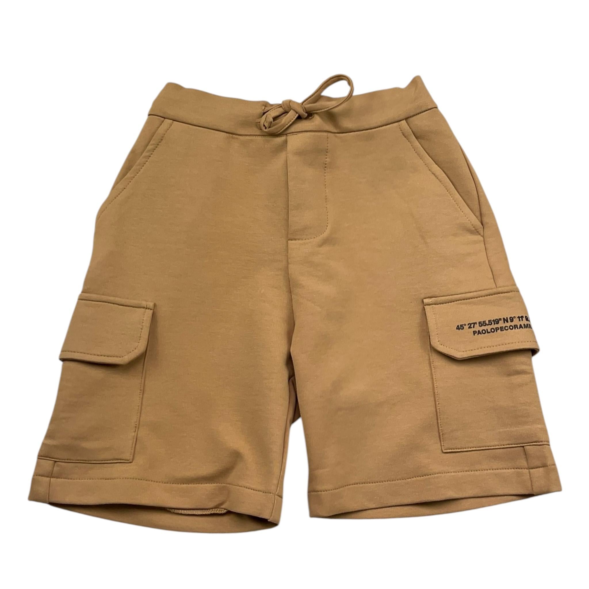 Paolo Pecora Bermuda Tinta Unita con Logo per Bambino PP4019 BEIGE PAOLO PECORA 