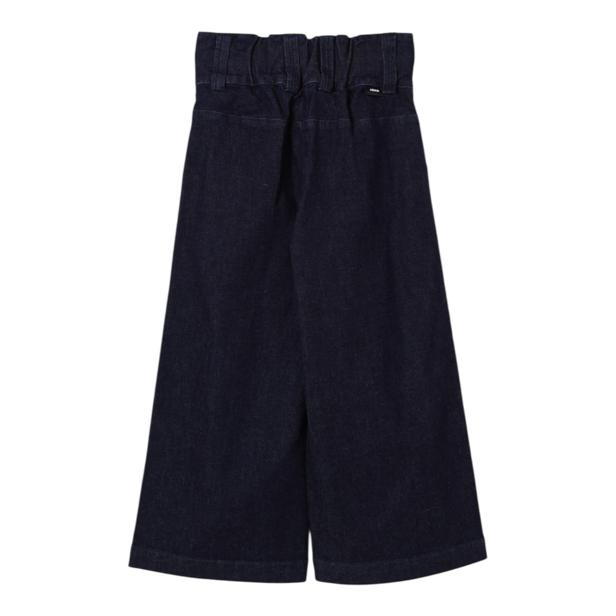 Aspesi Jeans Tinta Unita Modello A Palazzo per Bambina S25082PLJ0050 BLU ASPESI 