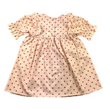 Zhoe &amp; Tobiah Einfarbiges Kleid mit rosa Tupfenmuster für Baby Mädchen