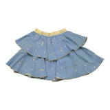LIU JO gonna tinta unita con stampa in contrasto Azzurro per Neonata KF4050T4508 AZZURRO LIU JO 
