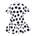 Monnalisa Abito Mezza Manica tinta unita con Stampa Pois Bianco per Bambina 11A910X BIANCO MONNALISA 