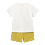 Mayoral Completo 2 Pezzi T-Shirt-Bermuda Bicolore per Neonato 1653 BIANCO/GIALLO MAYORAL 