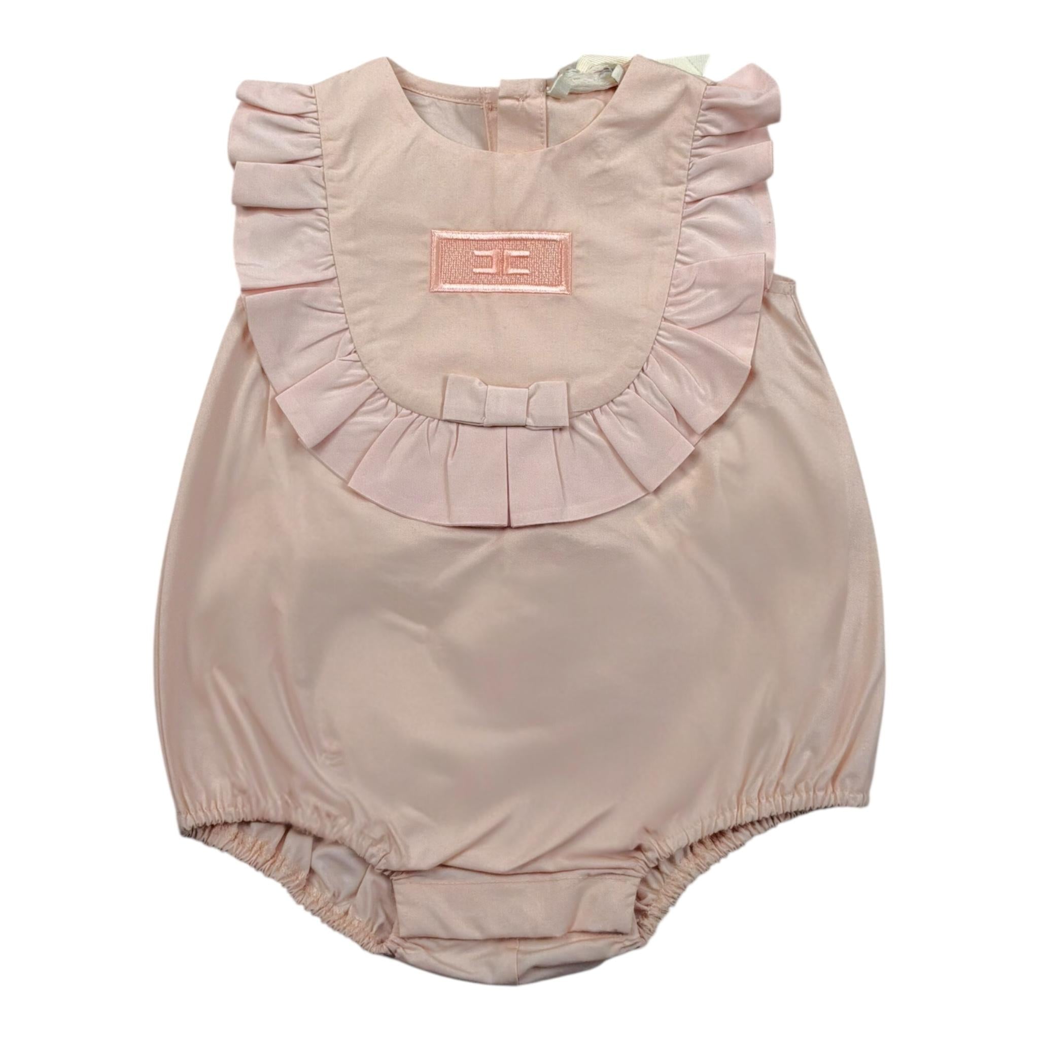 Elisabetta Franchi Pagliaccetto Tinta Unita con Rouches per Neonata ENPG045 ROSA ELISABETTA FRANCHI 