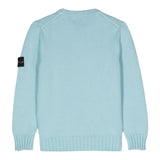 STONE ISLAND maglia tinta unita girocollo ton logo Azzurro per Bambino 8116515A2 AZZURRO STONE ISLAND 
