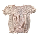 Bamboom+Babies Einfarbiges, halblanges, durchbrochenes rosa Kleid für Babymädchen