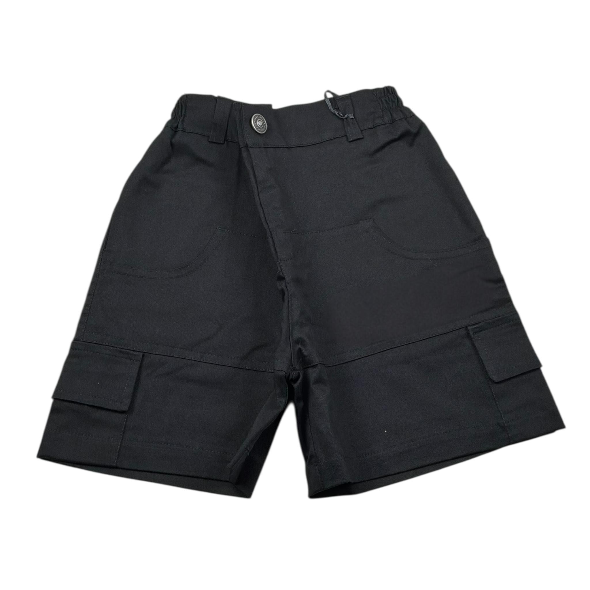 Syst Bermuda Tinta Unita con Elastico In Vita per Bambino BRB5000J NERO SYST 