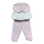 Le Bebe Completo 2 Pezzi Shirt-Ghettina per Neonata LBG6217 BIANCO/ROSA LE BEBE 